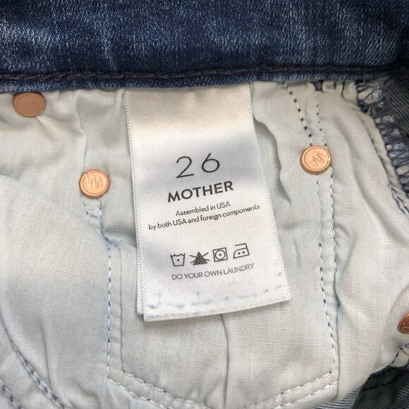 NWT MOTHER The Tomcat Oui Oui Straight Leg Blue Jeans Women's Sz 26 MSRP $258 - Picture 3 of 10